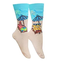 جوراب ساق بلند زنانه تن پوش هنگامه مدل باب اسفنجی و پاتریک تا به تا کد W22