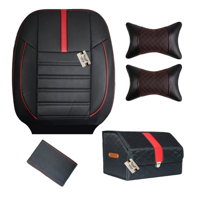 روکش صندلی خودرو سوشیانت مدل آوا مناسب برای کوییک و تیبا دو به همراه پشت گردنی و دورفرمان و باکس صندوق