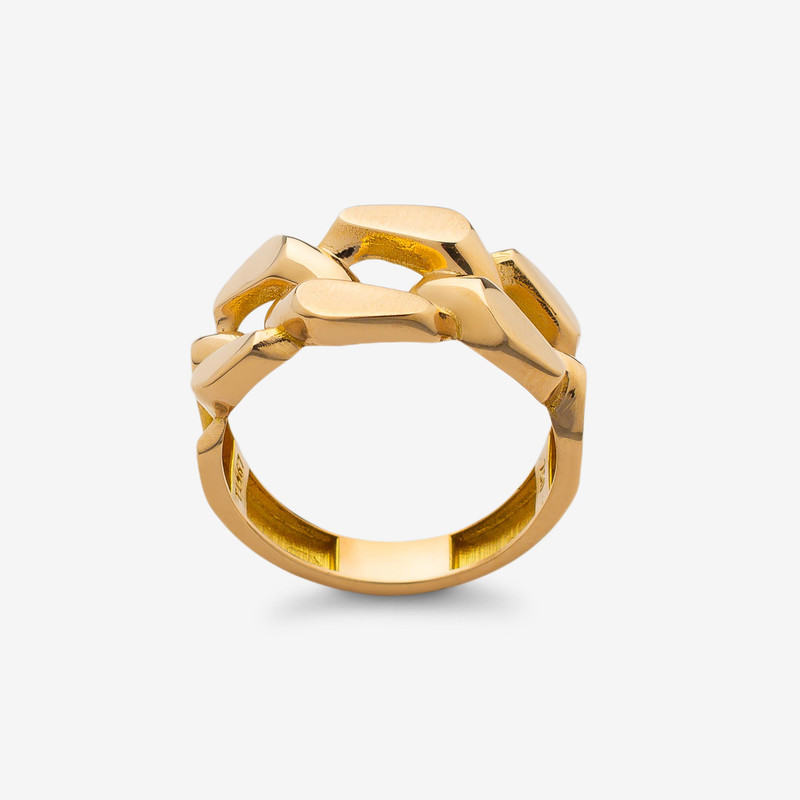 انگشتر طلا 18 عیار زنانه با طرح کارتیه طلای صداقت مدل AN-CS2 سایز 54