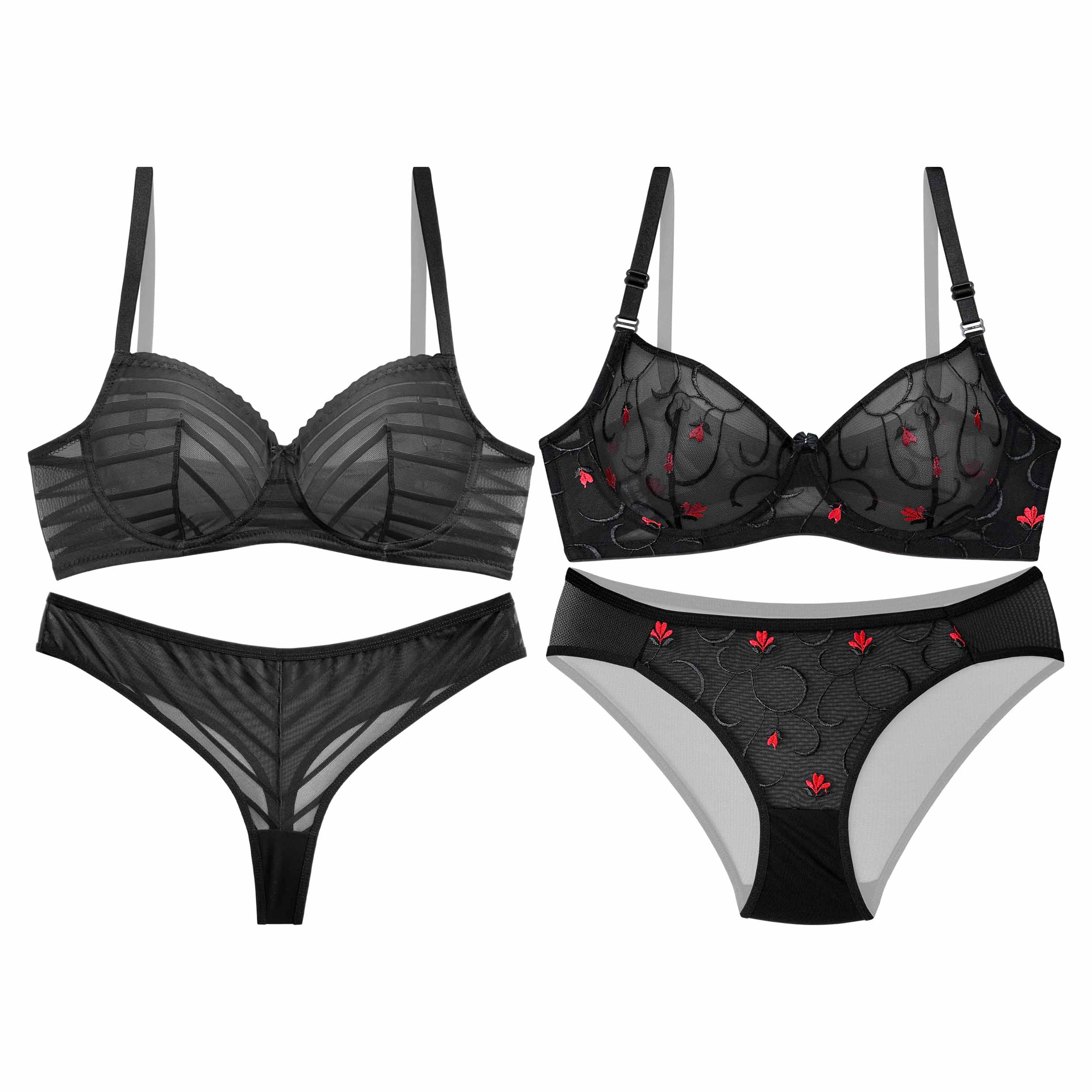 ست شورت و سوتین زنانه نوشه پوش کد 720-40508 مجموعه 2 عددی