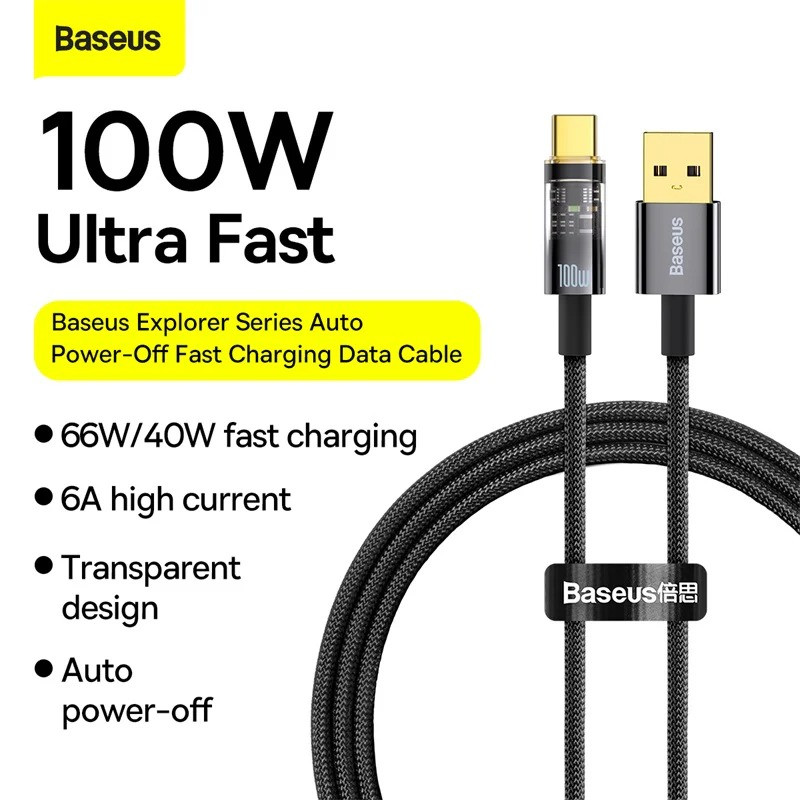 کابل تبدیل USB به USB-C بیسوس مدل B-CA201 طول 1 متر