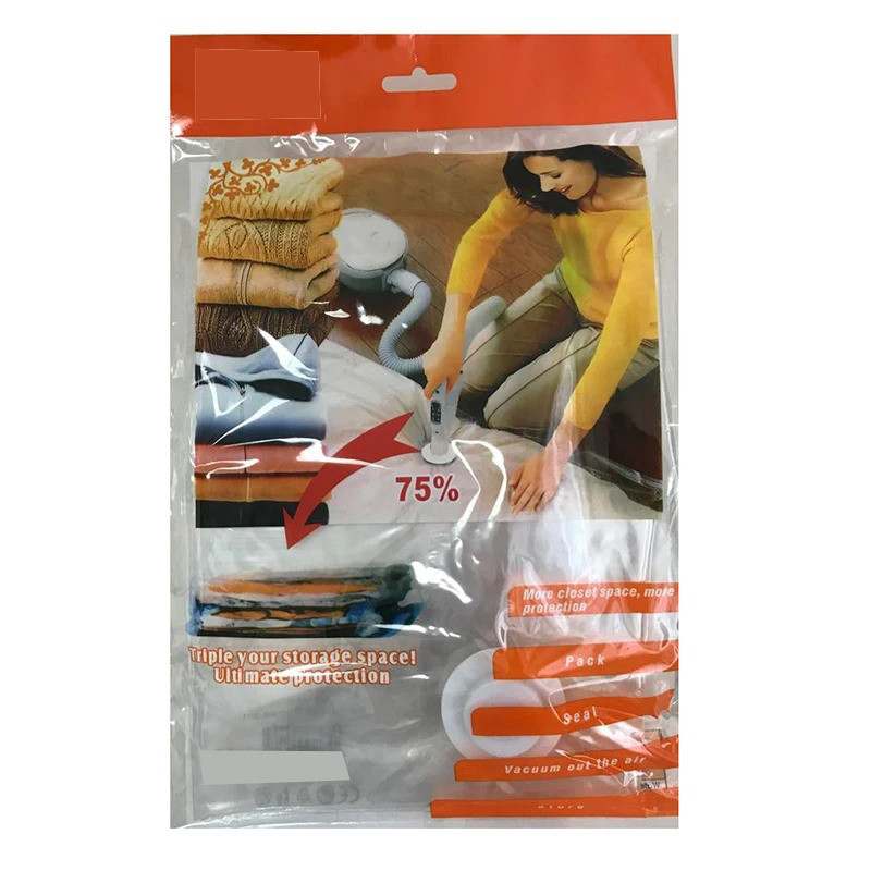 کیسه وکیوم مدل محافظ لباس و کاهش حجم سایز 50×60  بسته 12 عددی