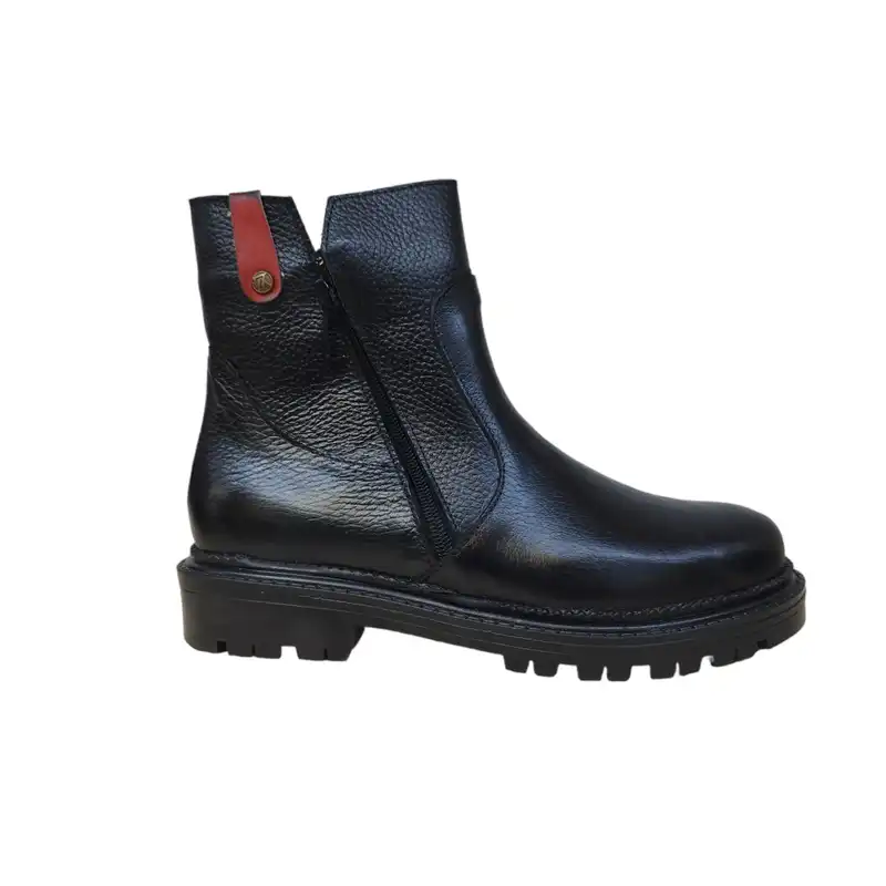 نیم بوت زنانه مدل رکسانا چرم طبیعی رنگ مشکی