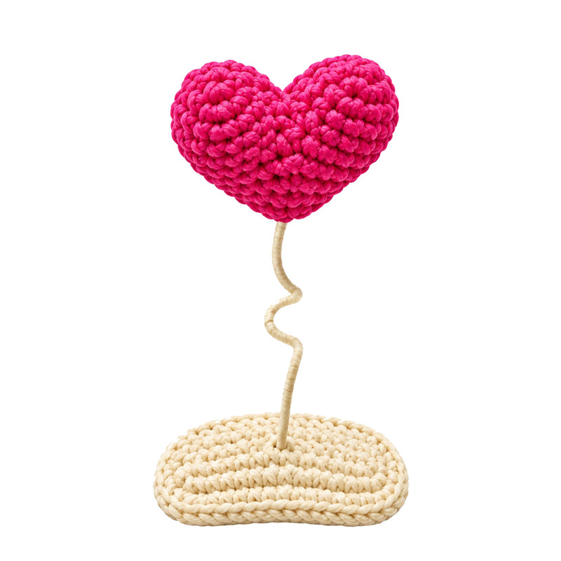 گیره مو دخترانه بافتنی مدل قلب 
