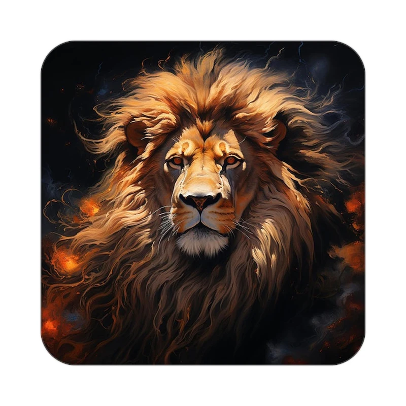 زیر لیوانی کاکتی طرح شیر مدل mp23630