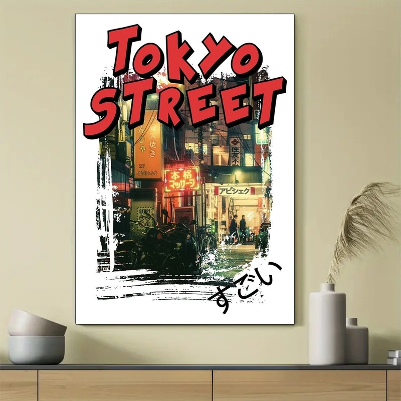 تابلو شاسی مدل tokyo street طر نقاشی