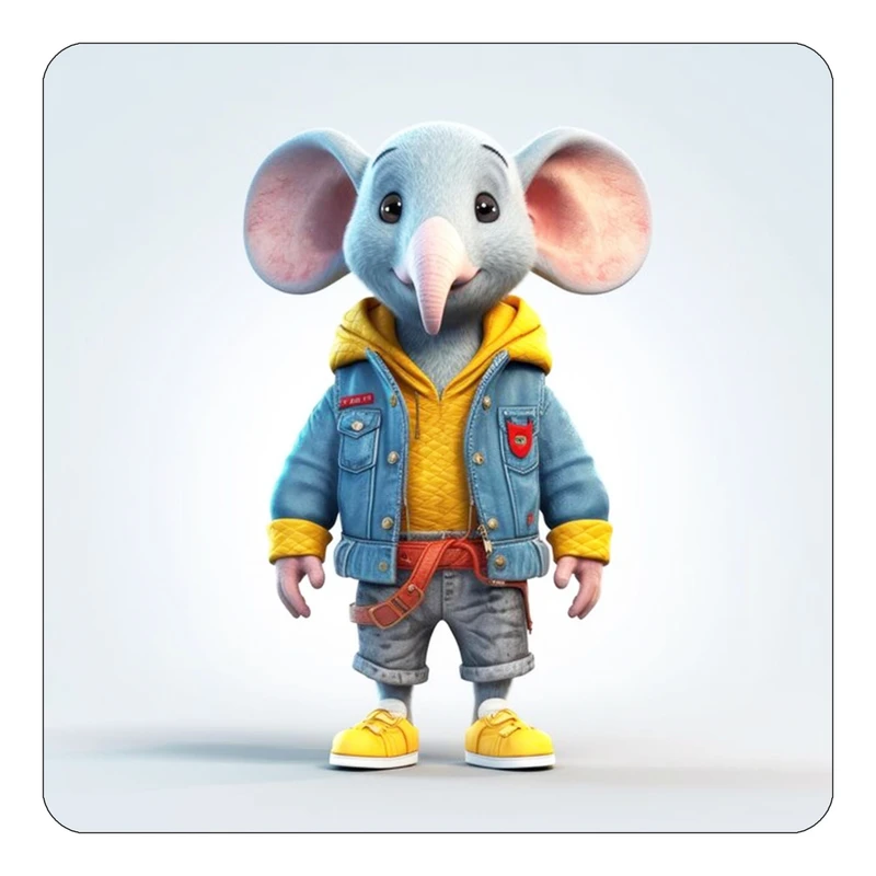 مگنت کاکتی طرح حیوانات کارتونی مدل mp27155