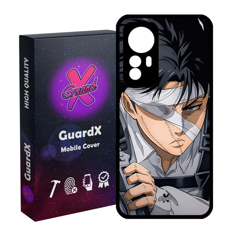 کاور گارد ایکس طرح لیوای انیمه مدل Glass10569 مناسب برای گوشی موبایل شیائومی Redmi Note 12S