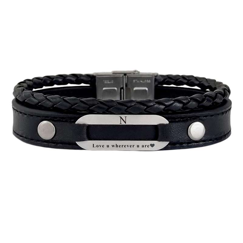 دستبند نقره مردانه لیردا مدل N کد 72500