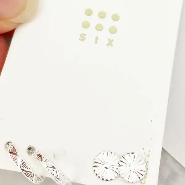 گوشواره زنانه سیکس مدل SONT مجموعه 2 عددی