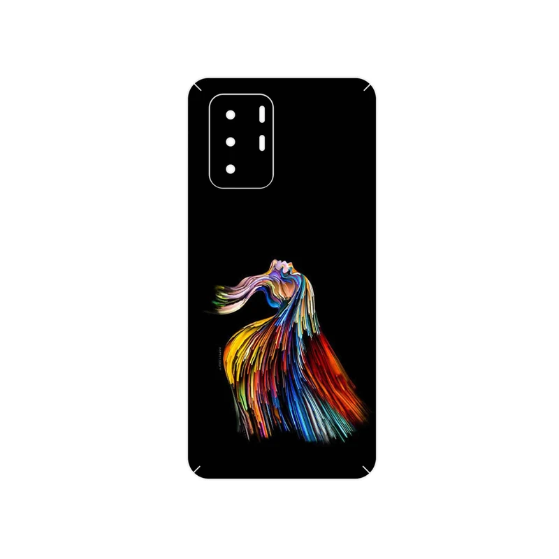 برچسب پوششی ماهوت مدل Rainbow Hair Digital Art مناسب برای گوشی موبایل شیائومی Poco X3 GT 5G