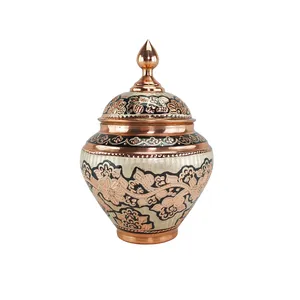 قندان مسی مدل نقره کوب الماس تراش کد alsh061