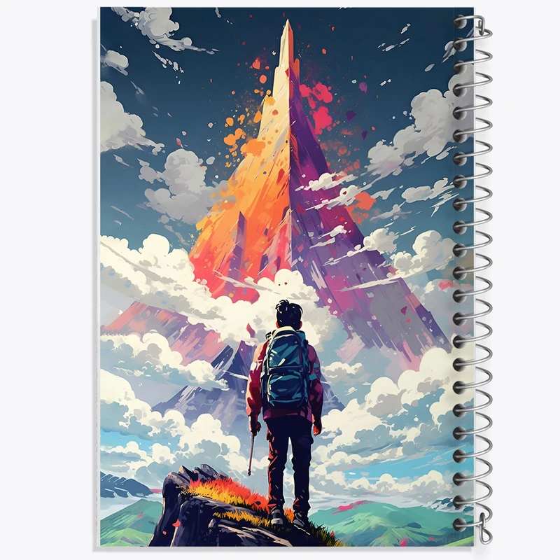 دفتر ژورنال نویسی 50 برگ خندالو مدل نقطه ای طرح کوهنورد کد N3749