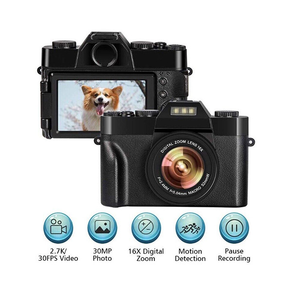 دوربین دیجیتال مدل 2.7K UHD 30.0MP به همراه لنز 16X