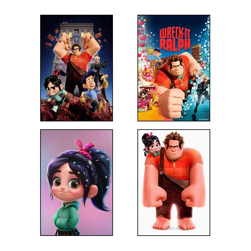 تابلو شاسي کارنيکا طرح رالف خرابکار کد 73623 مجموعه 4 عددی