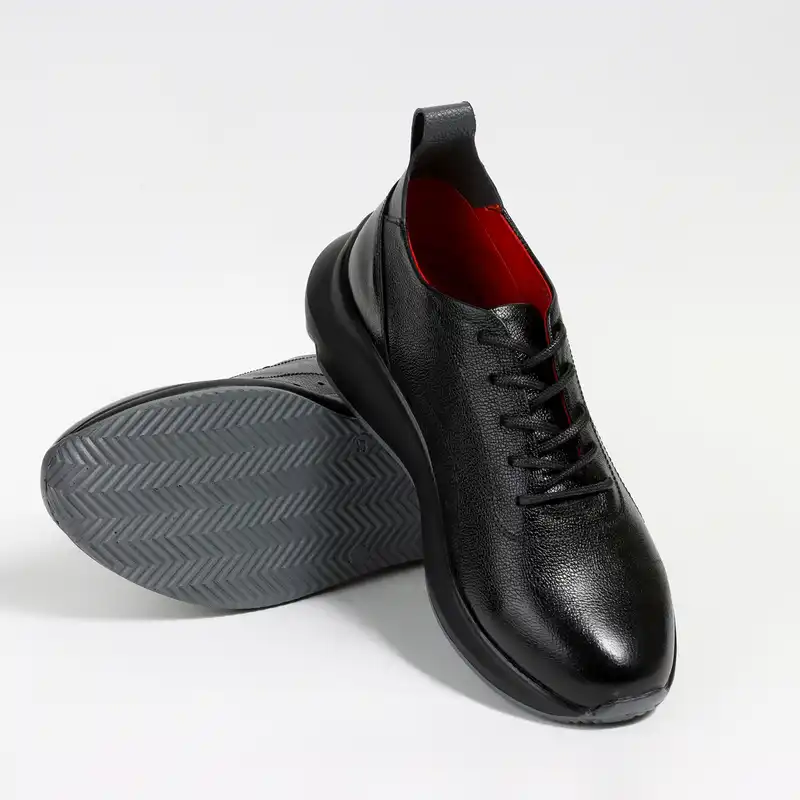 کفش روزمره زنانه مدل چرم طبیعی کد 00166t.k رنگ مشکی