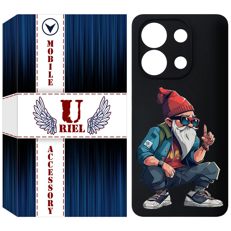 کاور یوریل قاب مدل KSH کد 48 طرح پیرمرد مناسب برای گوشی موبایل شیائومی Redmi Note 13 4G