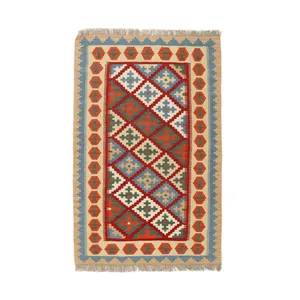 گلیم دستبافت یک و نیم متری مدل قشقایی کد 597914