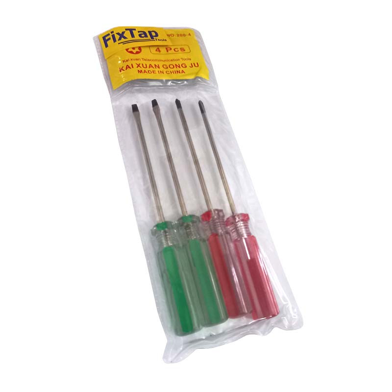 پیچ گوشتی فیکس تاپ مدل FT_4 بسته 4 عددی پیچ گوشتی فیکس تاپ مدل FT_4 بسته 4 عددی