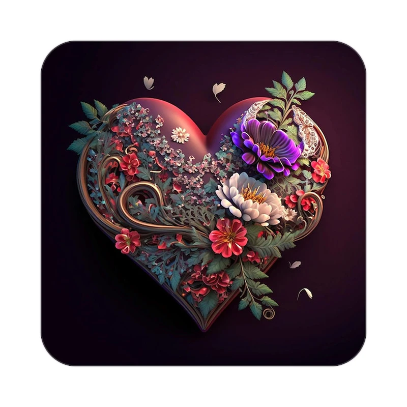 زیر لیوانی کاکتی مدل عاشقانه کد mp11259