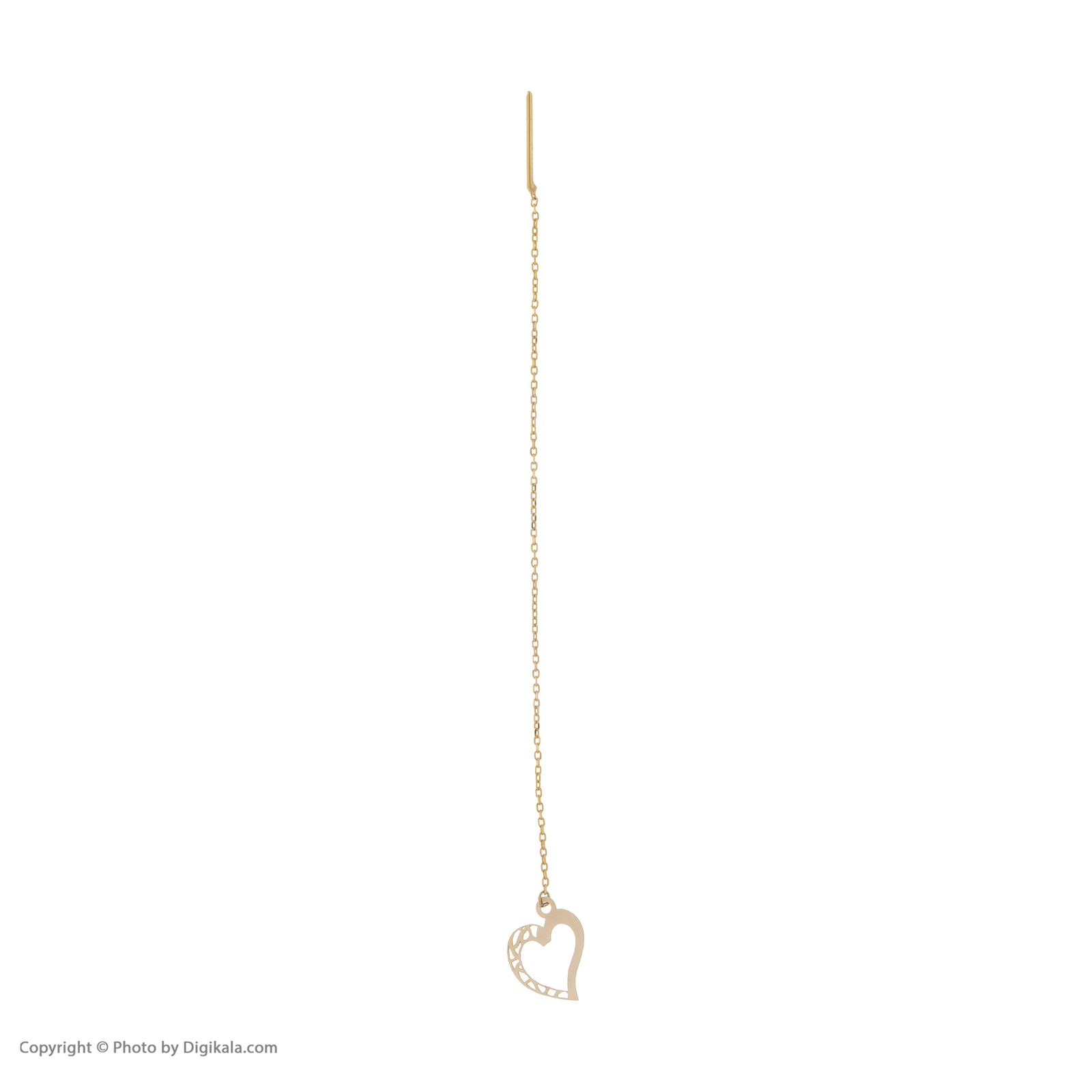 گوشواره طلا 18 عیار زنانه مایا ماهک مدل ME1018 طرح قلب -  - 3