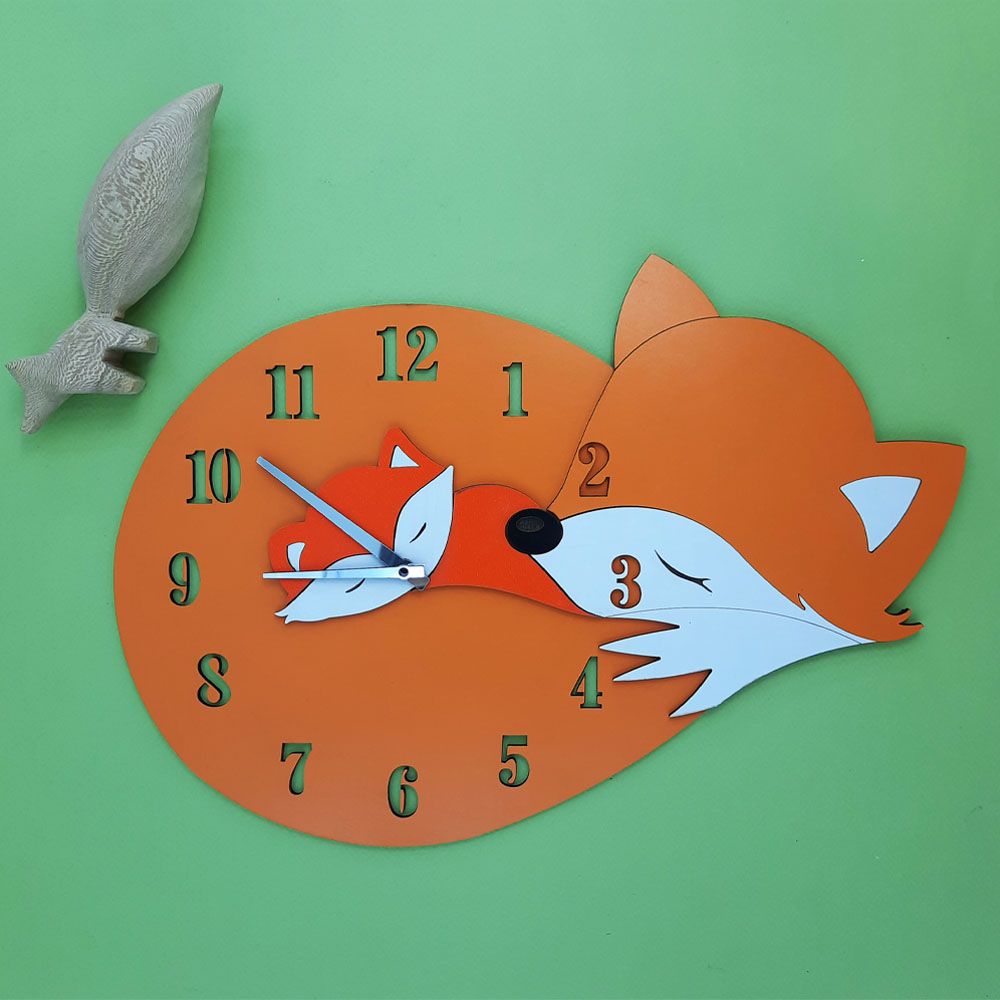 ساعت دیواری کودک کازیوه مدل روباه -  - 3
