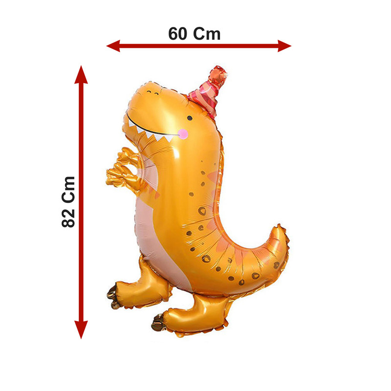 بادکنک فویلی لاکی بالونز مدل دایناسور کلاه دار کد 1221