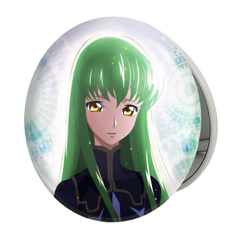 آینه جیبی خندالو طرح C.C سی سی انیمه کد گیاس Code Geass مدل تاشو کد 13050 