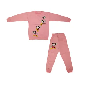 ست سویشرت و شلوار دخترانه مدل دورس میکی موس رنگ صورتی