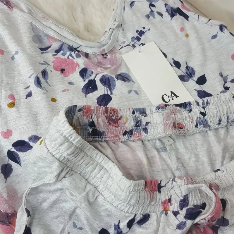 ست تاپ و شلوارک زنانه سی اند ای مدل flower