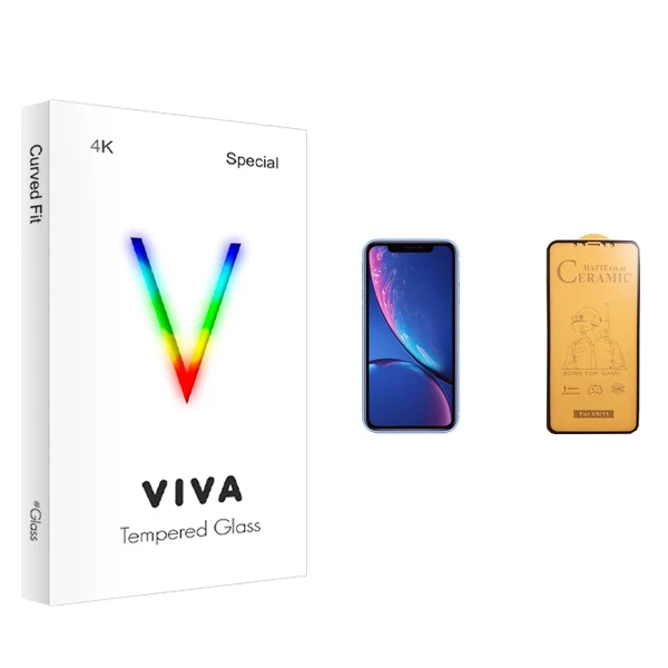 محافظ صفحه نمایش سرامیکی ویوا مدل 4K مناسب برای گوشی موبایل اپل iPhone XR