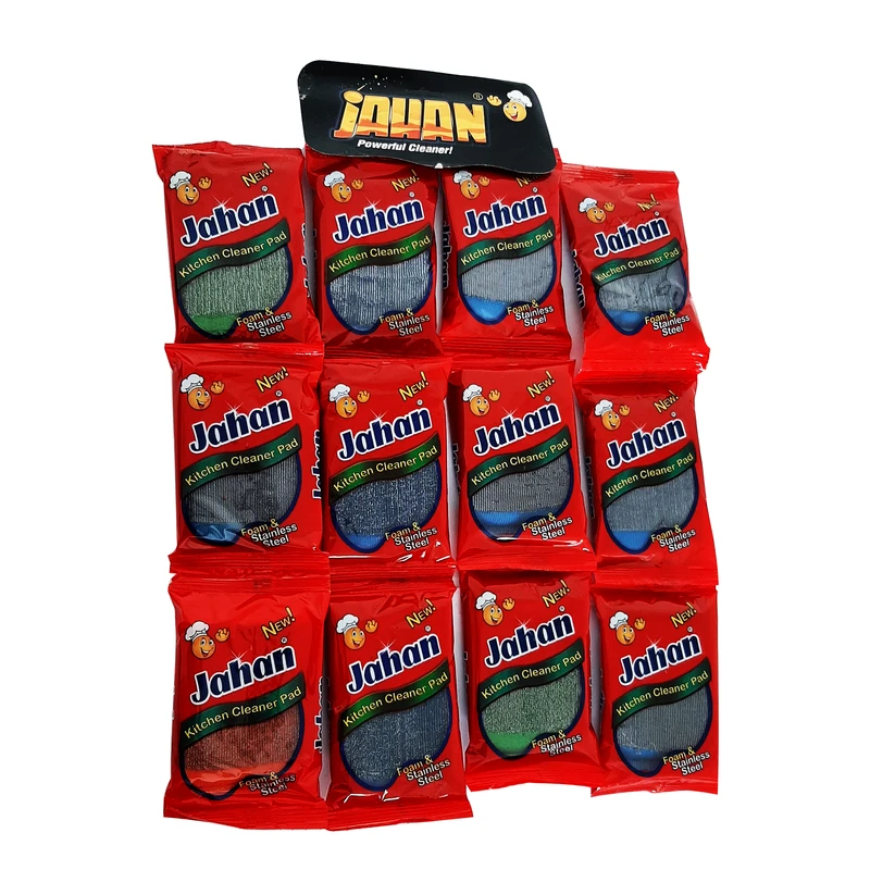 اسکاچ و سیم ظرفشویی مدل JHN بسته 12 عددی