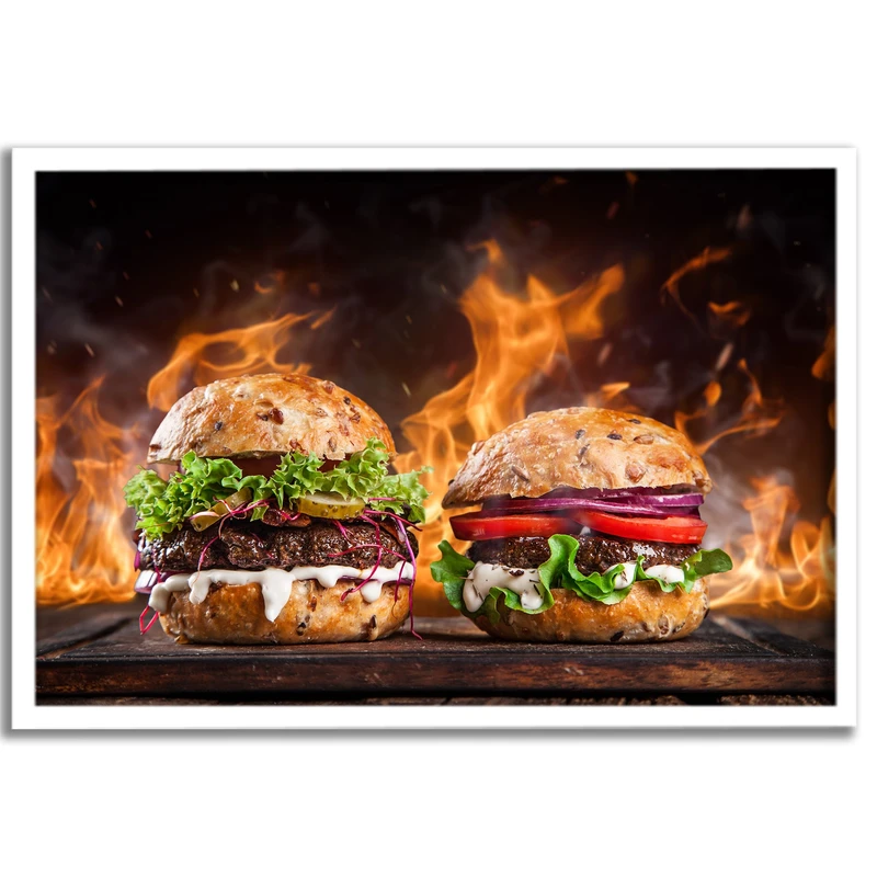 تابلو نوری بکلیت طرح ساندویچ و فست فود مدل W-S66