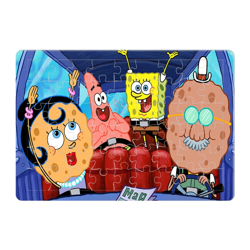 پازل 54 تکه هومرو مدل PL457 طرح انیمیشن باب اسفنجی پاتریک