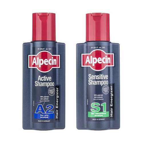 شامپو مو آلپسین مدل S1 حجم 250 میلی لیتر به همراه شامپو مو آلپسین مدل A2
