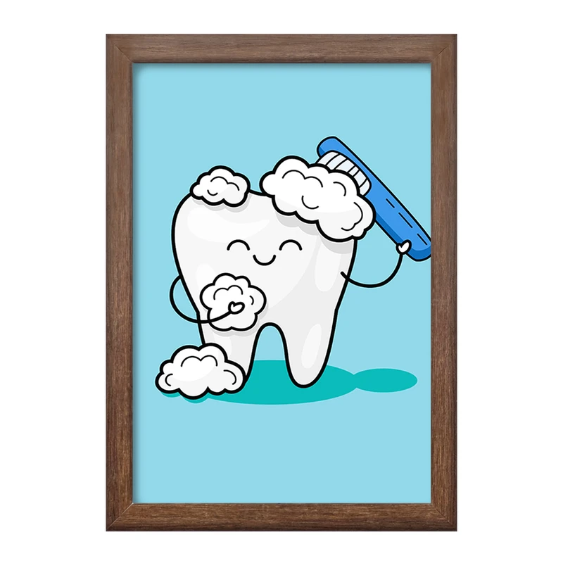تابلو خندالو طرح دندان و دندان پزشکی کودکانه کد 36753