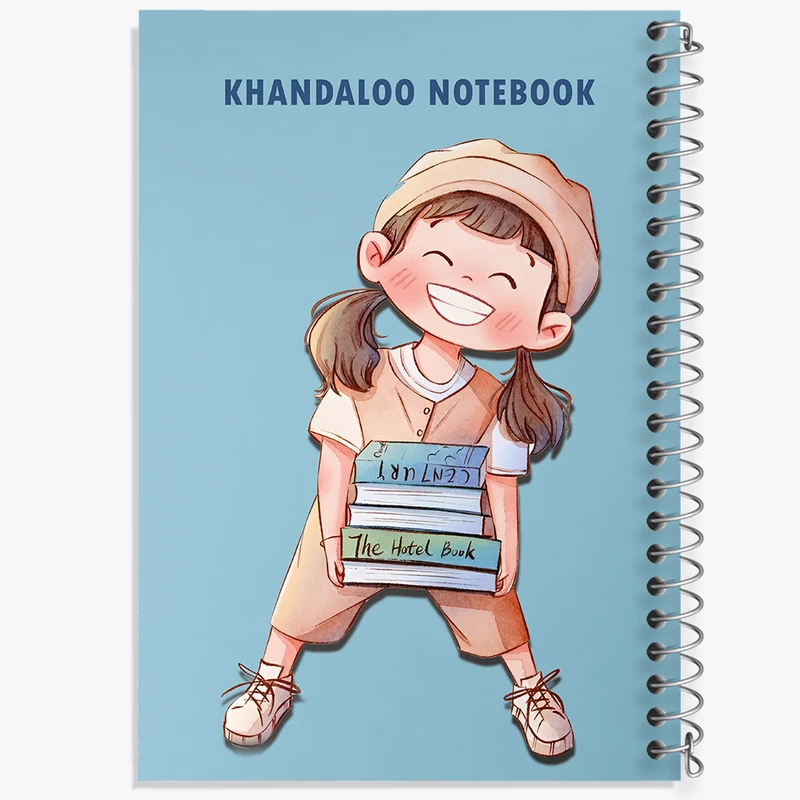 دفتر شطرنجی 50 برگ خندالو طرح دخترانه بامزه کد N5910