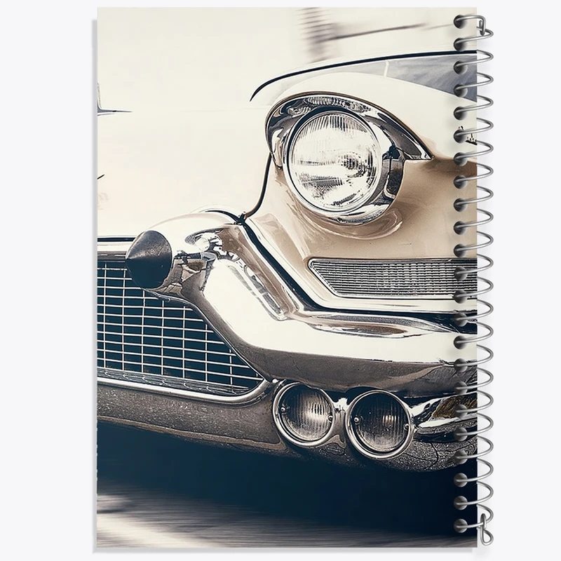 دفتر شطرنجی 50 برگ خندالو مدل ماشین کلاسیک کد F47