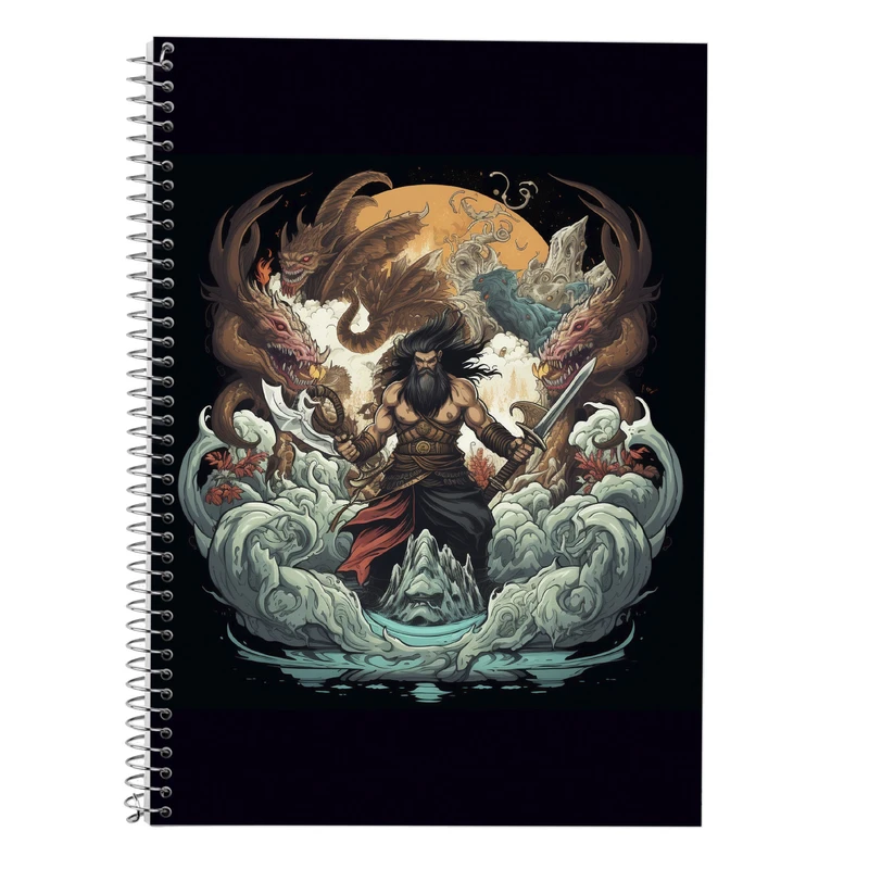 دفتر زبان 50 برگ مدوپد مدل سه خط طرح Vindland Saga کد DF3230