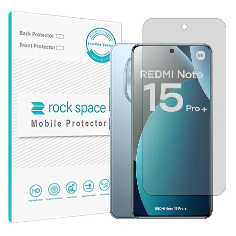 محافظ صفحه نمایش شفاف راک اسپیس مدل هیدروژلی مناسب برای گوشی موبایل شیائومی Redmi Note 15 Pro Plus