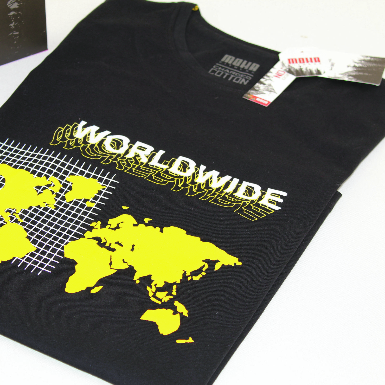 تی شرت آستین کوتاه مردانه موها فیتنس مدل WORLD WIDE -  - 4