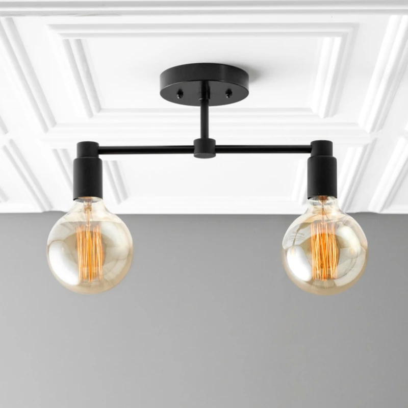 لوستر سقفی دو شعله مدرن مدل آویز کد H2