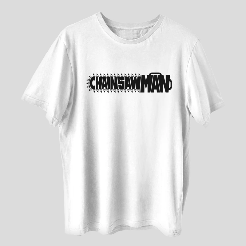 تی شرت آستین کوتاه مردانه مدل انیمه ای مرد کله اره ای کد anm478