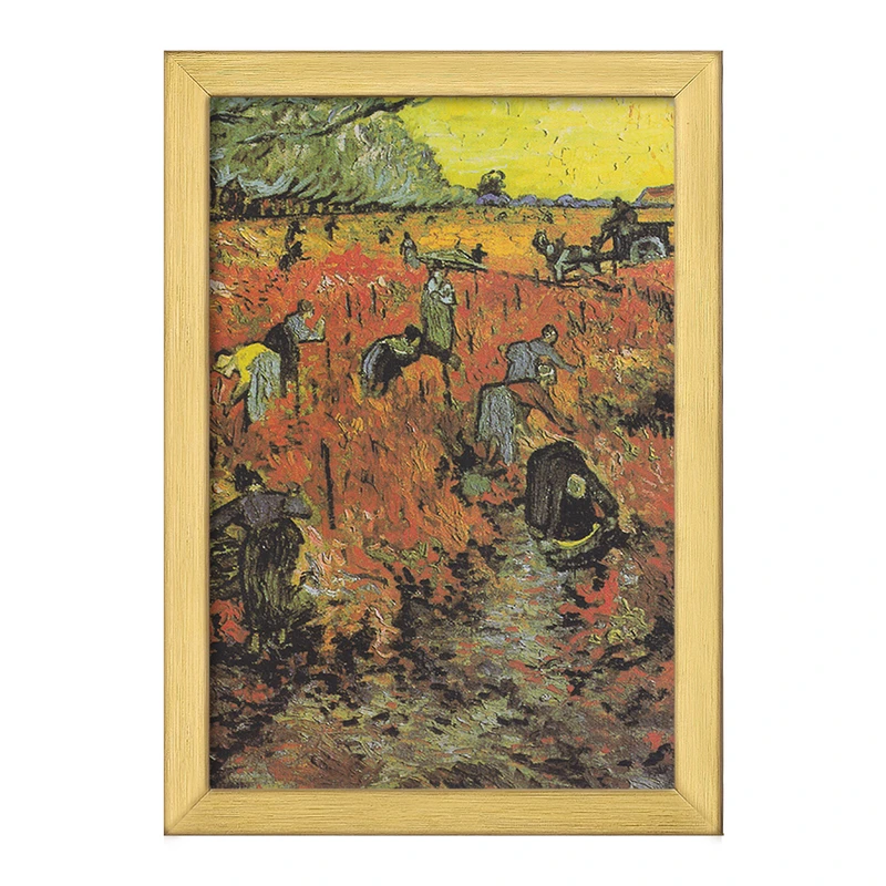تابلو خندالو طرح تاکستان سرخ ونسان ونگوگ (Van Gogh) کد 36804