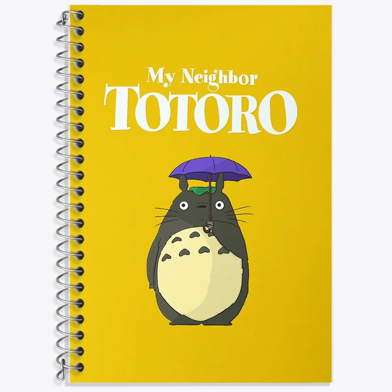دفتر زبان 50 برگ خندالو مدل دو خط طرح انیمه توتورو (Totoro) کد F560