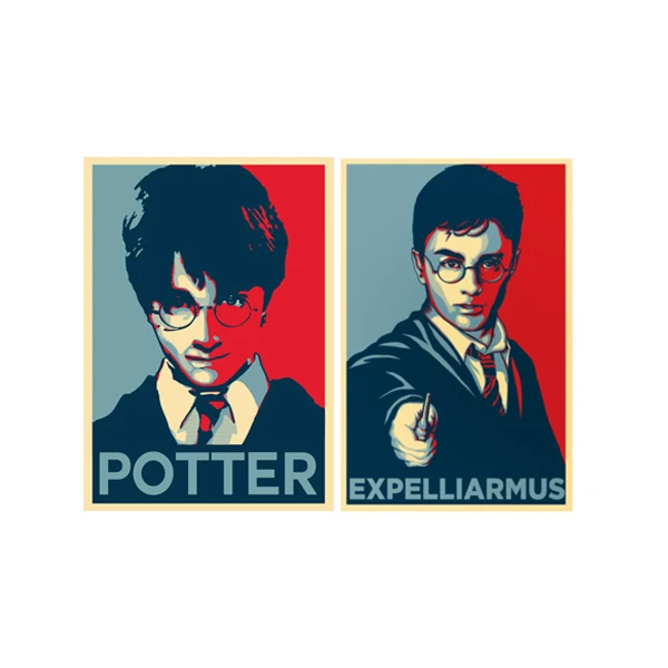 استیکر لپ تاپ طرح هری پاتر کد 0055 مجموعه دو عددی