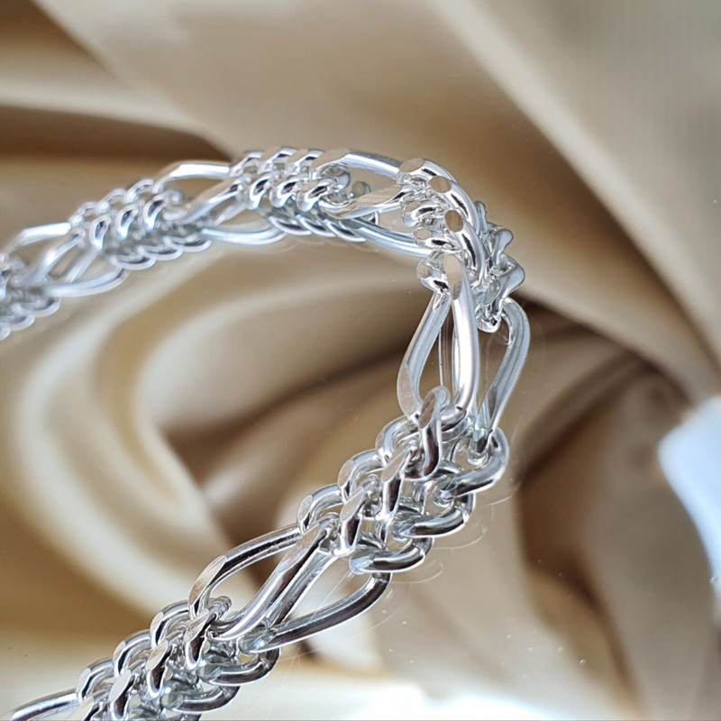 زنجیر نقره مردانه مدل فیگارو ایتالیایی کد arm5701 زنجیر نقره مردانه مدل فیگارو ایتالیایی کد arm5701