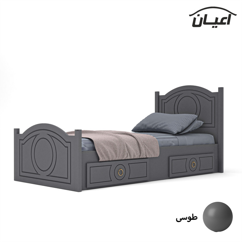 تخت خواب یک نفره اعیان کد FH663 سایز 90 × 200 سانتی متر