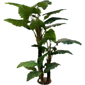درختچه مصنوعی بابا آدم با برگ قابل شستشو، 3 تنه، ابعاد 20x20x180 سانتیمتر، وزن 15000 گرم، مناسب فضای باز و گلهای آپارتمانی، بدون گلدان