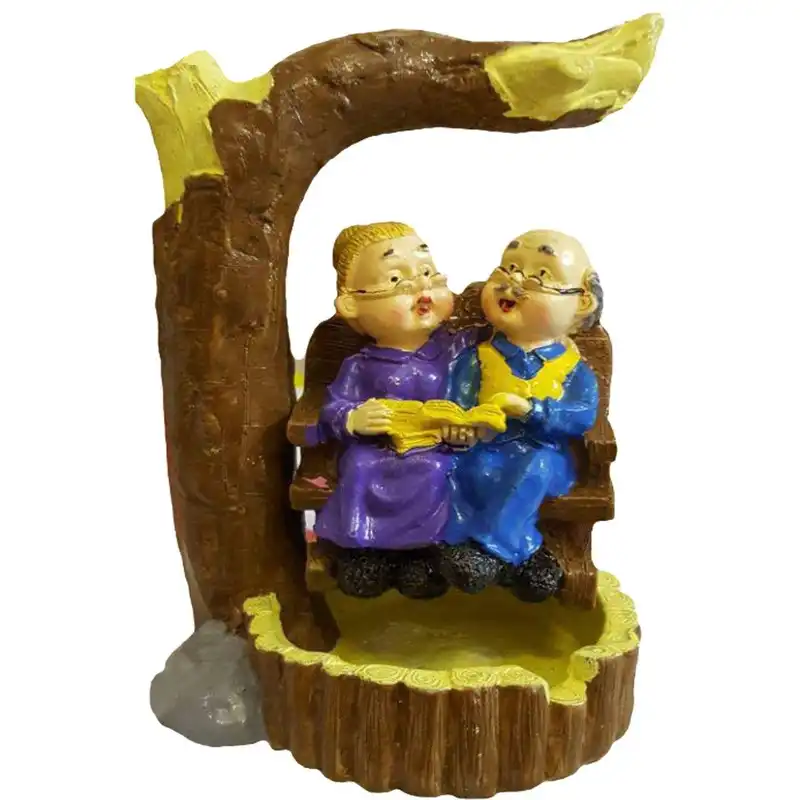 مجسمه طرح پیرمرد و پیرزن تاب سوار کد TB 709